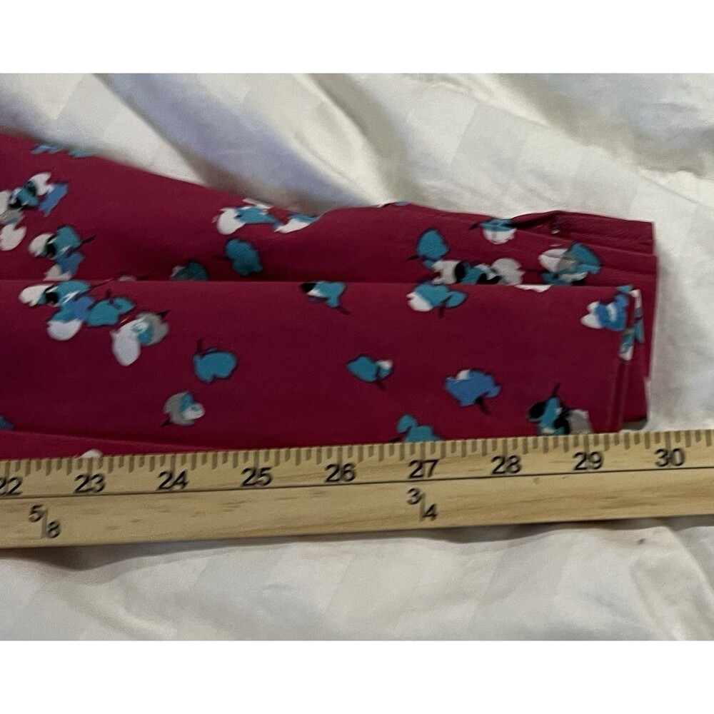 Kate & Mallory Pants Red Print Stretch Canvas Pull On Tapered Leg Plus 3X New - Picture 8 of 8